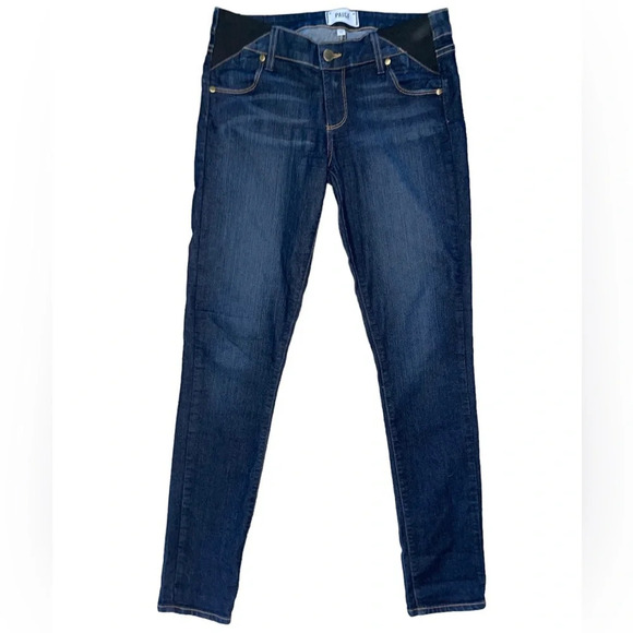 PAIGE Skyline Skinny Jeans Carson Stretch Denim Dark Wash Women’s Size 26 Preppy - Picture 1 of 13